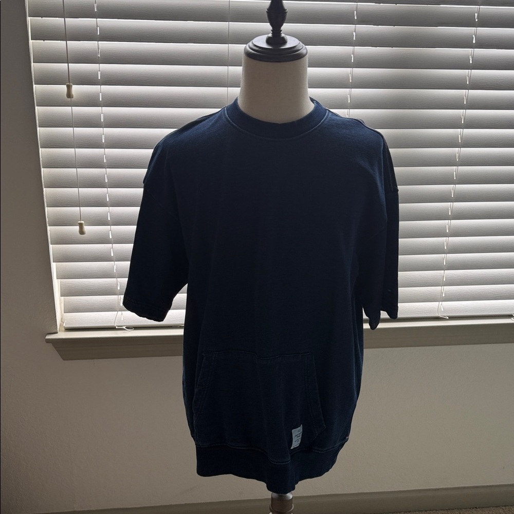 Tommy Hilfiger Navy Denim Short-Sleeve Pullover